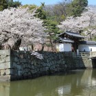 大手一の門と大手橋、濠角の石垣