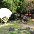 俱利伽羅峠古戦場、火牛の計の造形
