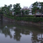 舟入櫓石垣。左奥が瀬戸内海に突き出る櫓部分。
