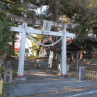 本丸土塁北端に鎮座する浅間神社