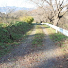 本丸駐車場から登城路見る