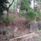 墓地の辺りの土塁