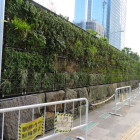 東京駅前に移築された石垣