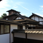 奥座敷内部より、復元建物群、三階建も有る