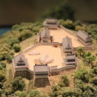 博物館内の萩城模型詰の丸部分