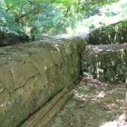 石塀の山手側の接続部石塀、石垣