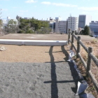 整った富士見櫓跡、モルタル地