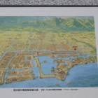同左、石碑の横に長浜城構造推定復元図