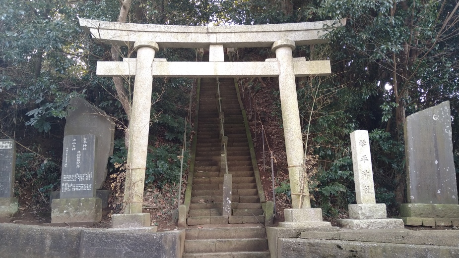 櫓台にあたる琴平神社