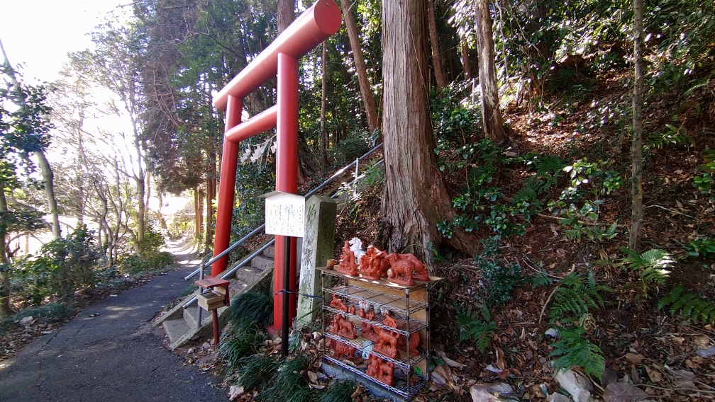 登城口の伯耆根神社鳥居