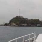 渡船から見た来島城跡