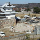 戌亥櫓跡付近より橋爪門整備工事現場