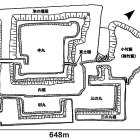 高岡城跡郭配置図