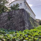 五島観光歴史資料館から五島高校を眺望