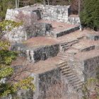 大矢倉跡石垣群本丸より俯瞰