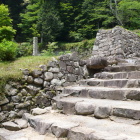 伝羽柴秀吉邸跡上段屋敷門石垣と大手道