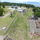 二の丸東城塁と復元桝形石垣