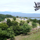 本丸より二ノ丸出丸方向と島原半島も望む