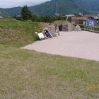 二の丸南側の南門跡復元土塁と石垣