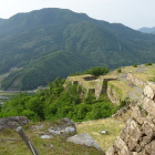 竹田城跡⑤。正面の山が立雲峡。