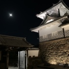 石川門と満月（夜の部）