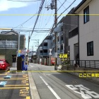 ④	光秀が立っていたであろうと思われる場所より本能寺跡を眺める
