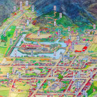 鹿野城下町鳥観図