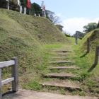 二の丸桝形虎口木橋を渡った所で