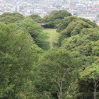 遠見櫓郭より内膳丸を見下ろす