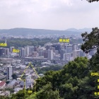 ⑤	花岡山（薩軍砲台陣地より見た熊本城）