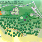 座喜味城跡公園案内図