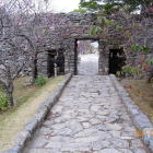 平郎門跡内側、続き登城路石畳