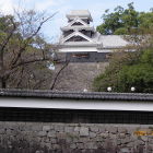 長塀越しに飯田丸五階櫓をアップ
