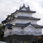 木造復元三階櫓西角面を