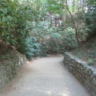 城跡入口からすぐの堀底道