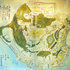 亀岡城之図