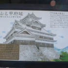 甲府城天守閣復元想像図「富士山と甲府城」より