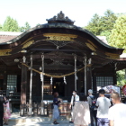 武田神社参拝、大勢の人