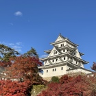 天守と紅葉