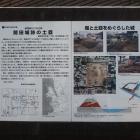 開田城跡の土塁の説明板