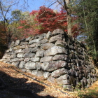 大手門北石垣と紅葉