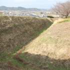 本丸西側の深い空堀