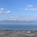 出丸址からの琵琶湖、伊吹山系の眺め