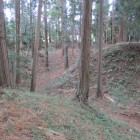 土塁上から物見台跡方向を