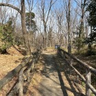 三ノ郭西側　正坫門跡、奥に蔀土塁