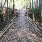 主郭への土橋正面