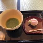 掛川城二の丸茶室での抹茶セット練和菓子最高！