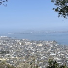 三の丸跡からの琵琶湖の眺め