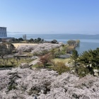 天守からの琵琶湖方面の眺め