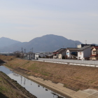 片岡城葛下川から見た二上山